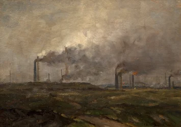 Black Country Skyline (olja på duk)