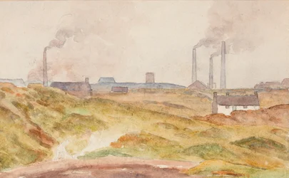 Cottage by the Heaps (akvarell på papper)