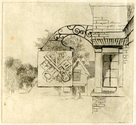 Sign of the Cross Keys, St Neots, Cambridgeshire, 1881.