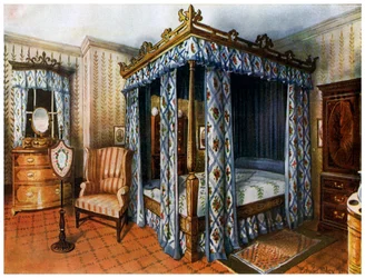 Ett Hepplewhite sovrum, 1911-1912.