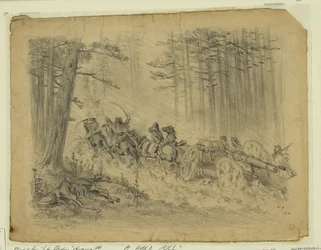 En stormig marsch--(Artilleri)--Spotsylvania Court House Abstrakt/medium