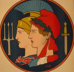 Frankrikes och Storbritanniens emblem, 1917