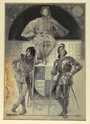 Pages and Knights, Frontispice för "The Man at Arms"