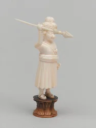 Svart bonde, schackpjäs, Indien, omkring 1820