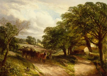 Carting Timber (olja på duk)