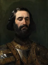 A Knight: a Study (Olja på duk)
