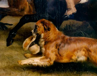 Löpande hund (detalj av 369433) (olja på panel)