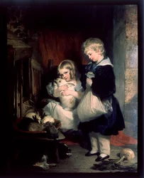 The Children of the Hon. Överste Seymour Bathurst (olja på duk)