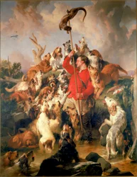 The Otter Speared, the Earl of Aberdeens Otterhounds, c.1844 (olja på duk)