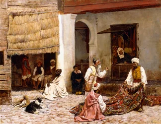 En mattbasar, Tanger, 1878