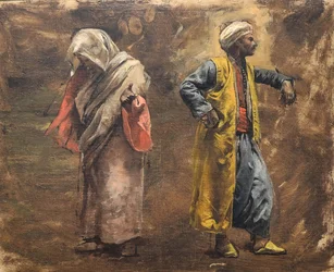 Studie av två figurer, ca. 1878.