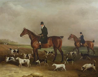 Michael Beverley med sin Whipper in and Harriers, 1831