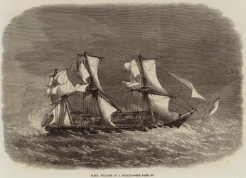 HMS Pylades i regn