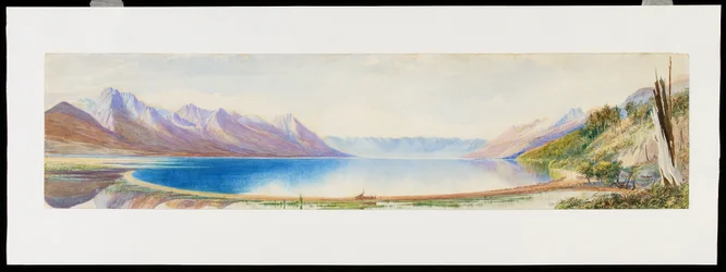 Den övre räckvidden av sjön Wakatipu, tittar söderut, Sydön, Nya Zeeland
