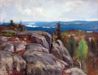 Landskap (Maisema från Koli) - Paysage de Koli - par Eero (Erik) Jarnefelt (Jaernefelt) (1863-1937)