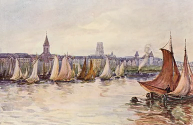 Rhen: Rotterdam (färglitografi)