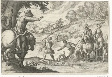 Landskap med harjakt Jaktscener (serietitel) Ikoner Venantum Art Varias Representantes (serietitel)