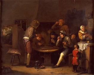 Interiör av en bondgård, 1677