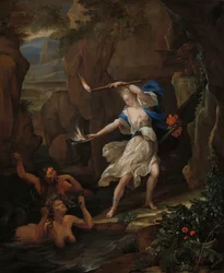 Circe straffar Glaucus genom att förvandla Scylla till ett monster Circe Punishing Glaucus genom att förvandla Scylla till ett monster