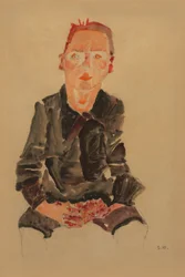 2022 NYR 20682 0724 000(egon schiele sittande bub med knäppta händer porträttstudie dr oska011034)