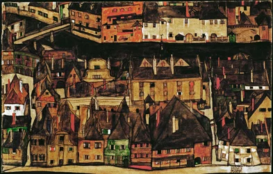 Die kleine Stadt eller Small Town (olja på duk)