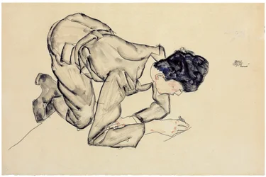 Erich Lederer ritning på golvet, 1912