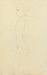 Naken kvinna; Madchenakt, 1911