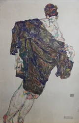 Figur med mantel, 1913.