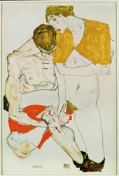 Lovers (gouache, akvarell och blyerts)