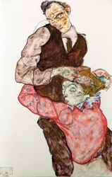 Älskande - 1914-1915 - 47,4 x 30,5 - Leopold Museum, Wien
