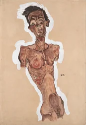 Naket självporträtt, 1910