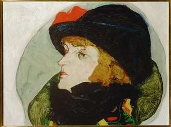Porträtt av Ida Roessler (olja på trä)