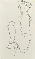 Liggande kvinnlig nakenmodell, 1913