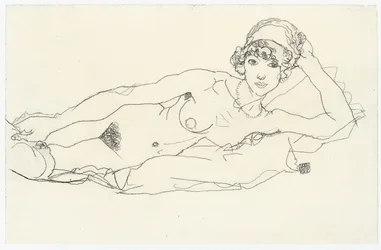 Liggande naken; Liggande naken, 1914