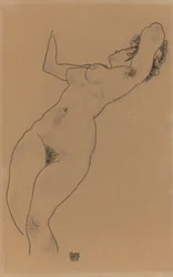 Liggande naken, 1918