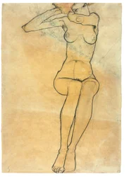 Sittande naken, 1910