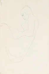 Sittande naken, 1912