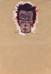 Självporträtt, Huvud; Självporträtt, huvud, 1910