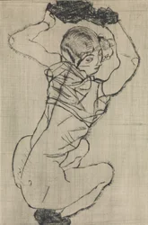 Hukande kvinna, 1914.