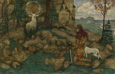 Sankt Huberts vision, 1916
