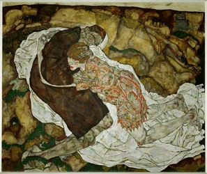 Tod und Maedchen (olja på duk)