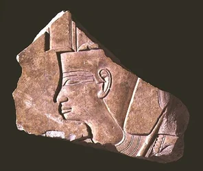 Relief föreställande kung Nebhepetre Mentuhotep, Mellersta kungariket, c.2040-2021 f.Kr. (kalksten)