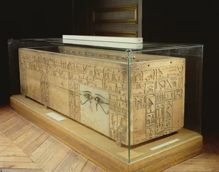 Nakhtis sarkofag, kansler under Sesostris I:s regeringstid (ca 1956-ca 1911 f.Kr.) från Assiut, Mellersta riket