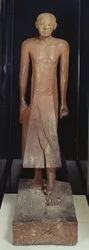 Statyett av Nakhti, kansler under Sesostris I:s regeringstid (c.1956-c.1911 BC) från Assiut, Middle Kingdom, c.1934-1898 BC (polykromt trä)