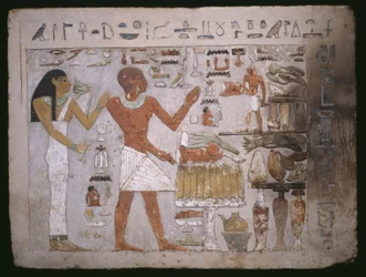 Väggfragment från graven av Amenemhet och hans fru Hemet, Mellersta kungariket