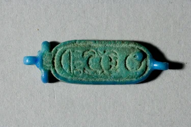 Pärla med Tutankhamons kartusch, Nya riket, Tutankhamons regeringstid, 1336-27 f.Kr.