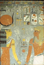 Horemheb och Hathor, från Horemhebs grav (omkring 1323-1295 f.Kr.), Nya riket