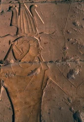 Målad relief, Hatshepsuts dödstempel, Deir el-Bahri, thebansk nekropol (UNESCO:s världsarvslista)