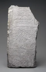 Relief of Mourners and Funeral Meats, New Kingdom, c.1340 BC (kalksten)