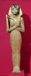 Shabti-figur av kungen från Tutankhamons grav (ca 1370-1352 f.Kr.) Nya kungariket (målat trä)